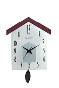 Blazon Modern House-Shaped Wall Clock with Pendulum – Minimalist Design for Home & Office